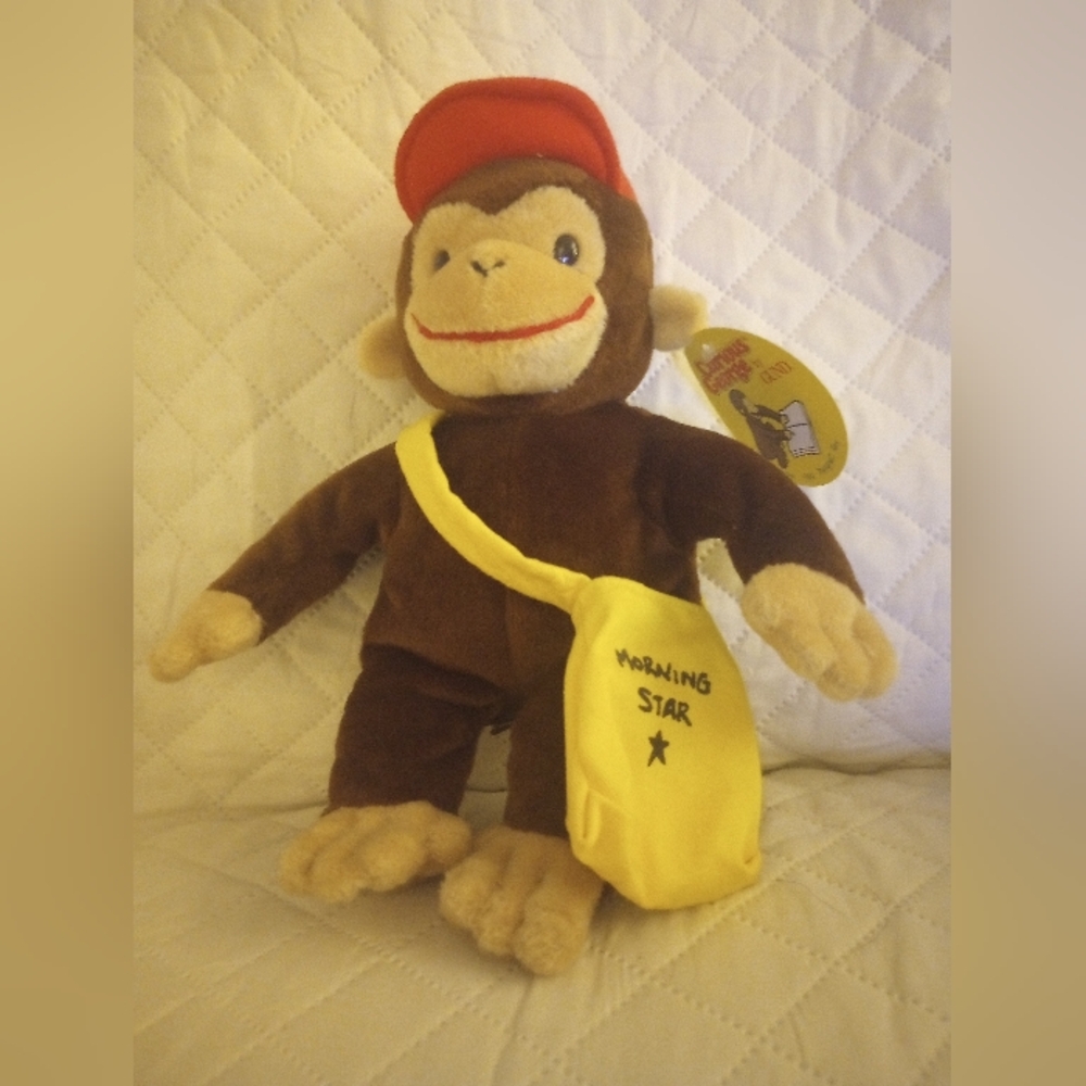Curious George Newspaper Boy Stuffed Animal 10"